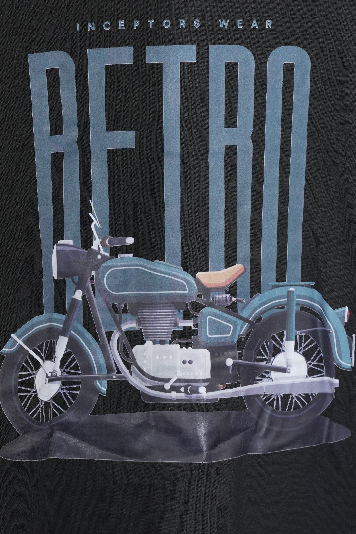 Inceptors Wear Retro Motorcycle Graphic T-Shirt | Black Casual Tee